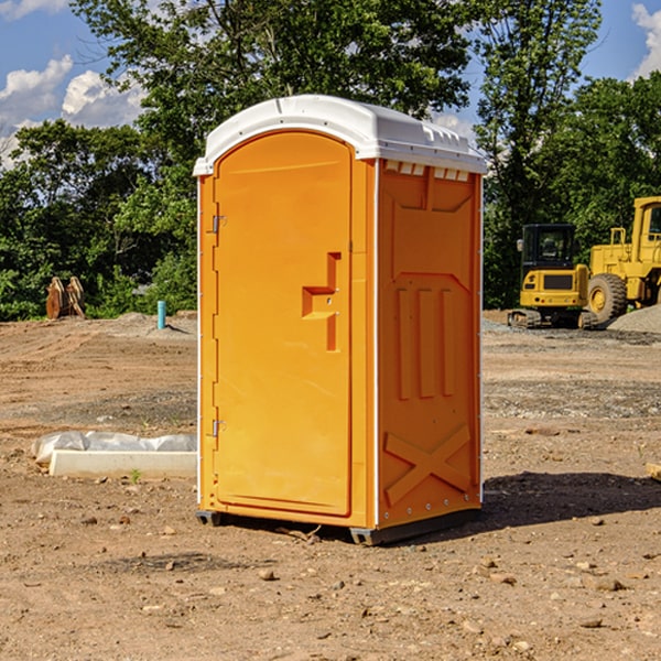 how often are the portable restrooms cleaned and serviced during a rental period in Sesser IL